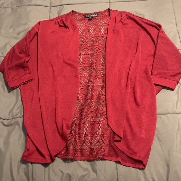 Burgundy Cardigan sz L - Picture 3 of 5